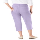 Stretch Denim Five-Pocket Capri Jeans image number null