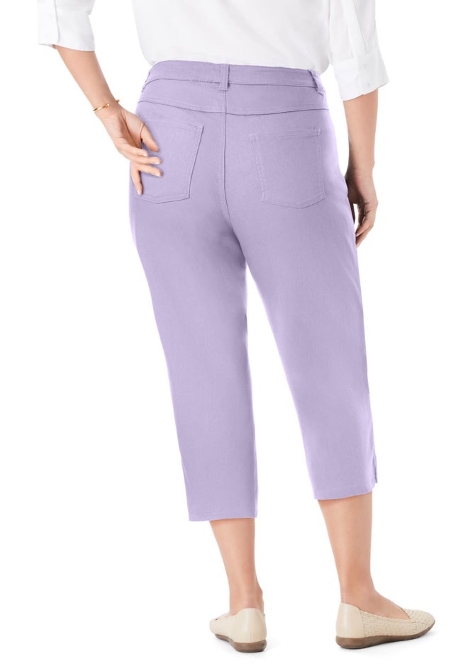 Stretch Denim Five-Pocket Capri Jeans image number 1