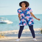 Stretch-Cotton Knit Pull-On Leggings image number null