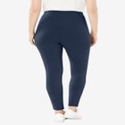 Stretch-Cotton Knit Pull-On Leggings image number null