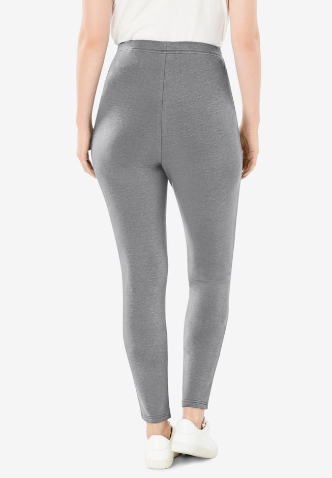 Stretch-Cotton Knit Pull-On Leggings image number 1
