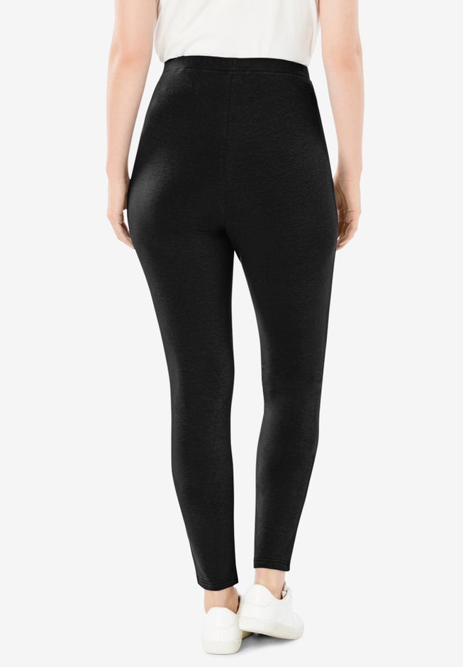 Stretch-Cotton Knit Pull-On Leggings image number 1