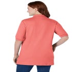 Elbow-Sleeve Polo Tunic image number null